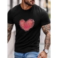 thumbnail image 2 of Men's T-Shirt,Short Sleeve Tee Shirt Casual Tops Valentine's Day Love Crew Neck T Shirts for Men, 2 of 8