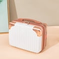 thumbnail image 1 of 14 inch Cosmetic Box Hand Luggage Organizer Makeup Case Small Mini Travel Suitcase Password Box Boarding Case With Metal corner 8, 1 of 6