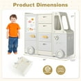 thumbnail image 3 of Gymax Kids Toy Storage Organizer w/4 Pull-out Drawers & Handles Large & Small Cabinets, 3 of 9