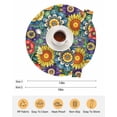 thumbnail image 6 of 15 Inch Round Placemats Set of 6, Boho Colorful Floral Non Slip Heat Insulation PP Table Mats, Spring Flower Botanical Sunflowers Plant Washable Place Mats for Kitchen Dining Party Table Decor, 6 of 7