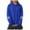 Blue, variant on Womens Quarter Zip Pullover Winter Fall Cap Drop Shoulder (Dark Gray,L)
