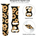thumbnail image 2 of Compatible with Apple Watch 38mm 40mm 41mm  for Women Men, Soft Silicone Pattern Printed Replacement Wristband Band For Iwatch Series 7 & Series 6 5 4 3 2 1.Sunflower B, 2 of 6