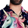 thumbnail image 5 of Starry Unicorn Men's Short Sleeve Hawaiian Shirt, Poplin Casual Printed Button Down, Summer Beach Unisex Shirts, 5 of 6