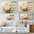 thumbnail image 4 of Designart "Beige Tulip Orchestral Display III" Tulips Floater Framed Wall Art Prints, 4 of 5