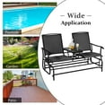 thumbnail image 5 of Costway 2 Person Outdoor Patio Double Glider Chair Loveseat Rocking Black, 5 of 11