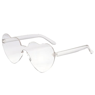Heart-Shaped Rimless Sunglasses Thin Metal Frame Sunglasses Gradient Lens Love Heart Sun Glasses For Women Uv400 Eyewear