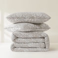 thumbnail image 4 of Lush Decor Zara Floral Block Reversible Cotton Quilt 3 Piece Set King/ Cal King Neutral - Floral Bedding Set - Block Print Quilt - Vintage Coquette Decor, 4 of 10