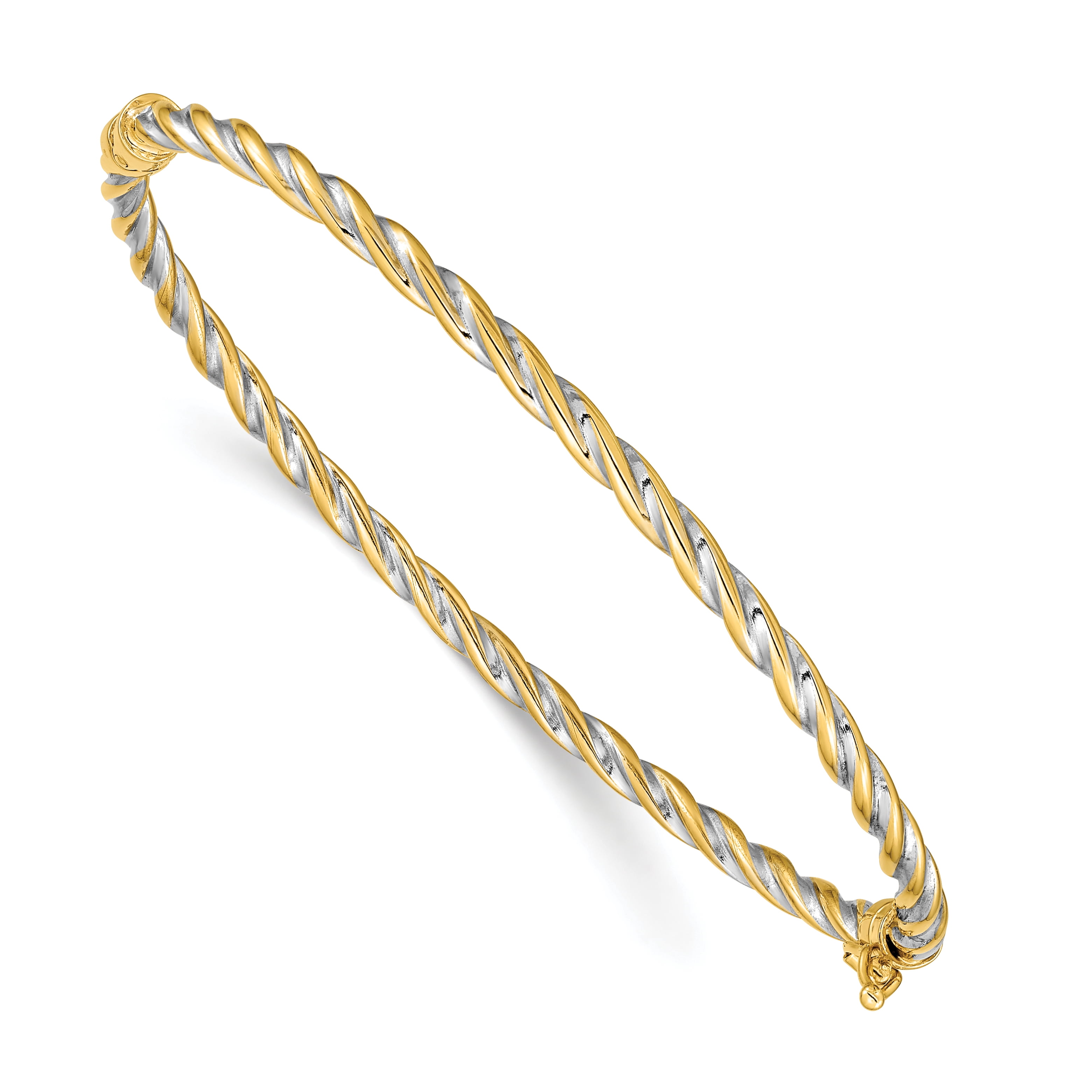 Bracelet Jonc à Charnières en Or 14k Bicolore