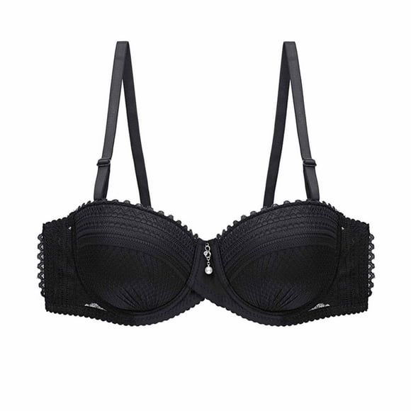 Soutiens-gorge pour Seins Affaissés en Dentelle pour Femmes avec Couleur Aguichant à Double Boutonnage Rehausseur Soutien-Gorge Sans Coutures en Liquidation