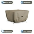 thumbnail image 6 of Covers & all Outdoor Square Fire Pit Cover, 12 Oz Waterproof, UV & Weather Resistant for Patio Lawn Garden Backyard Outside, with Air Vents & Drawstrings (52"L x 52"W x 22"H, Beige), 6 of 7
