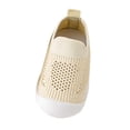 thumbnail image 1 of B91xZ Espadrilles Garçons Enfants Légères à Enfiler Chaussures de Course avec une Sangle, Beige 14, 1 of 4