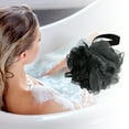 thumbnail image 2 of Unique Bargains 1 Pc Bath Shower Loofah Sponge Body Puffs for Bathroom 5.31"x4.33" Deep Gray Black, 2 of 6