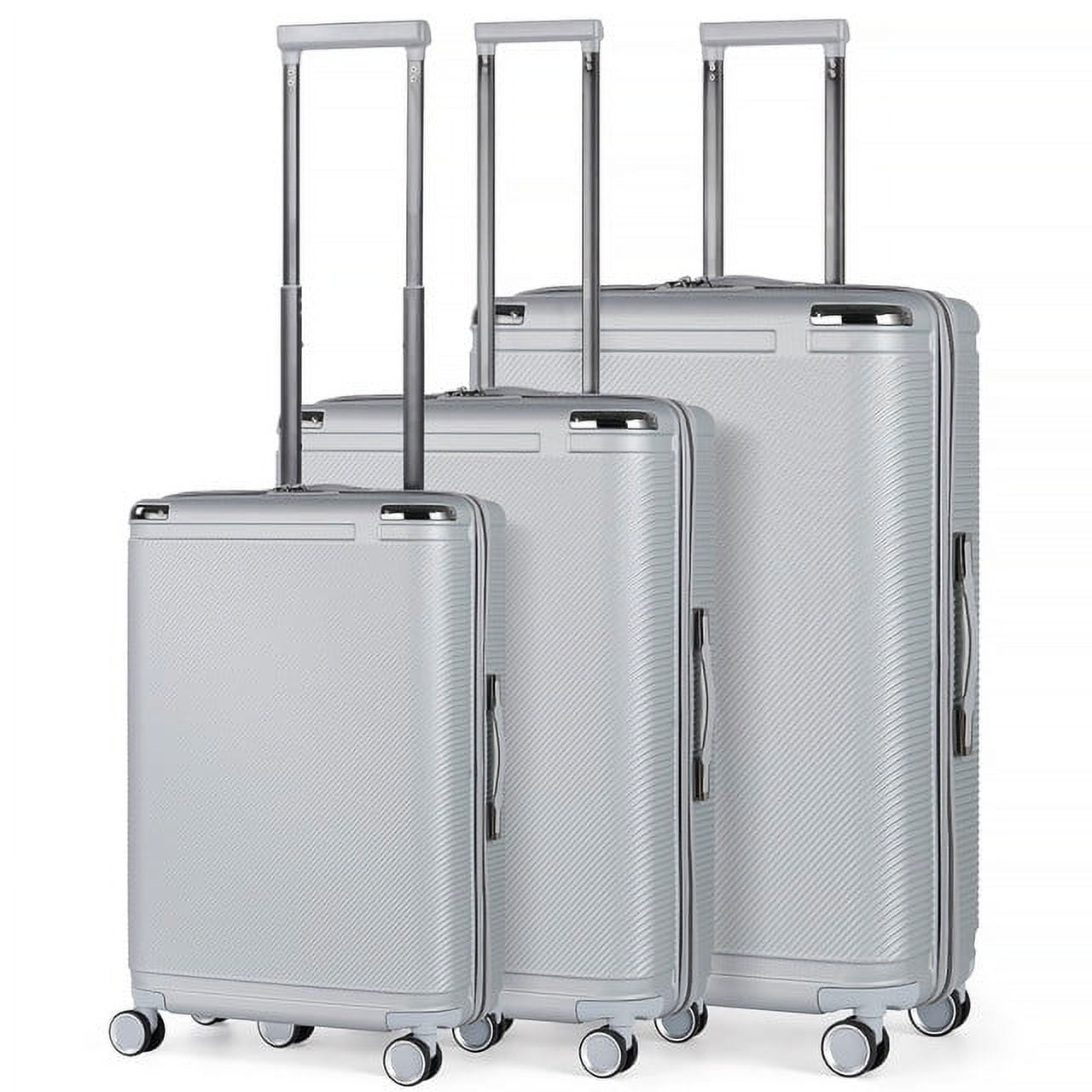Hikolayae 3 Piece Geometric Collection Hardside Spinner Luggage