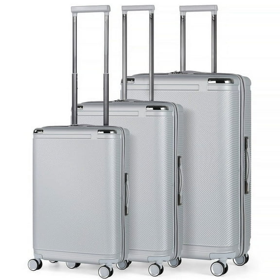 Hikolayae Aden Collection Hardside Spinner Luggage Sets in Beige, 3 Piece - TSA Lock