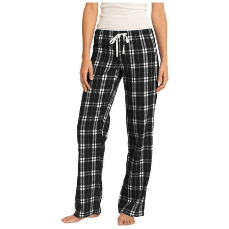 District Women's Elastic Waistband Flannel Plaid