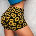 thumbnail image 4 of Fotbe Sunflower 6 Seamless Shorts, Womens Workout Shorts High Waist Stretch Booty Short for Gym/Yoga/Running/Biking-Small, 4 of 9