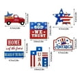 thumbnail image 3 of Patriotic decorations, Fourth of July decorations, Home decorations, Wooden Cutouts, Kitchen Countertop decor, Red Blue White, 6 Piece Set, 3 of 7