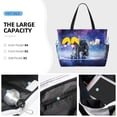 thumbnail image 3 of Daiia Astronauts Start Running Beach Travel Bag - Water-Resistant Beach Bag, Lightweight Tote with 7 Pockets for Women and Men - Gym,Pool,Camping,Reusable Grocery Bag, 3 of 7