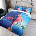 thumbnail image 3 of P624-Mi Villano Favorito Conjunto de sábanas temático, trío de piezas, cómodo y amigable con la piel, diseño único, regalo de decoración para el hogar para familiares, amigos y fans, 90 cm * 190 cm, 3 of 6