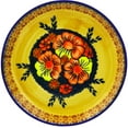thumbnail image 2 of Polish Pottery 7½-inch Dessert Plate (Poppy Love Theme) Signature UNIKAT Hand Painted in Boleslawiec, Poland + Certificate of Authenticity, 2 of 6