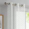 thumbnail image 2 of Sprinkles Embellished Lurex 76" x 96" Window Curtain in Silver, 2 of 5