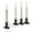 Brushed Onyx, variant on 612 Vermont Electric LED Window Candle with Timer, Metal Slimline Base, VT-9133-BNW-R4 (Pack of 4, Brushed Nickel)