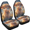 thumbnail image 3 of XYZCANDO Cute Highland Cows Pattern Car Seat Covers Polyester Fabric Full Protection Car Front Seat Covers SUV Front Seats Auto Interior Decoration, Comfortable Thick Truck Sedan, 3 of 10