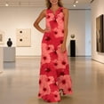 thumbnail image 2 of Enjoytime Plus Size Sun Dresses For Women Sleeveless Long Dresses A-Line Flowy Swing Retro Floral Print Womens Maxi Dresses, 2 of 8