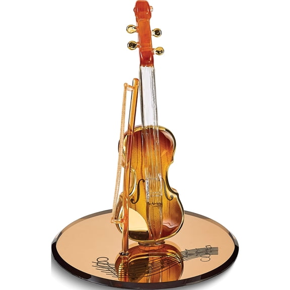 Fashion Violin Glass Figurine (3.5 X 3.5) Made In China gp6068
