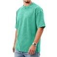 thumbnail image 5 of Oversized Tshirts For Men Vintage Short Sleeve Shirts Acid Wash Basic Tees,Green XL, 5 of 6