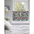 thumbnail image 3 of Easter 2 Panel Kitchen Curtains for Small Windows, Spring Colorful Eggs Flower Leaf Plant Black Bathroom Tier Curtain, Short Window Treatment for Bedroom/Living Room 55"x24", 3 of 6