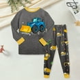 thumbnail image 2 of NOLDARES Toddler Baby Girl Clothes Fall Outfits Print Long Sleeve Sweatshirt Tops + Pants Set(Dark Gray,8-9 Y), 2 of 5