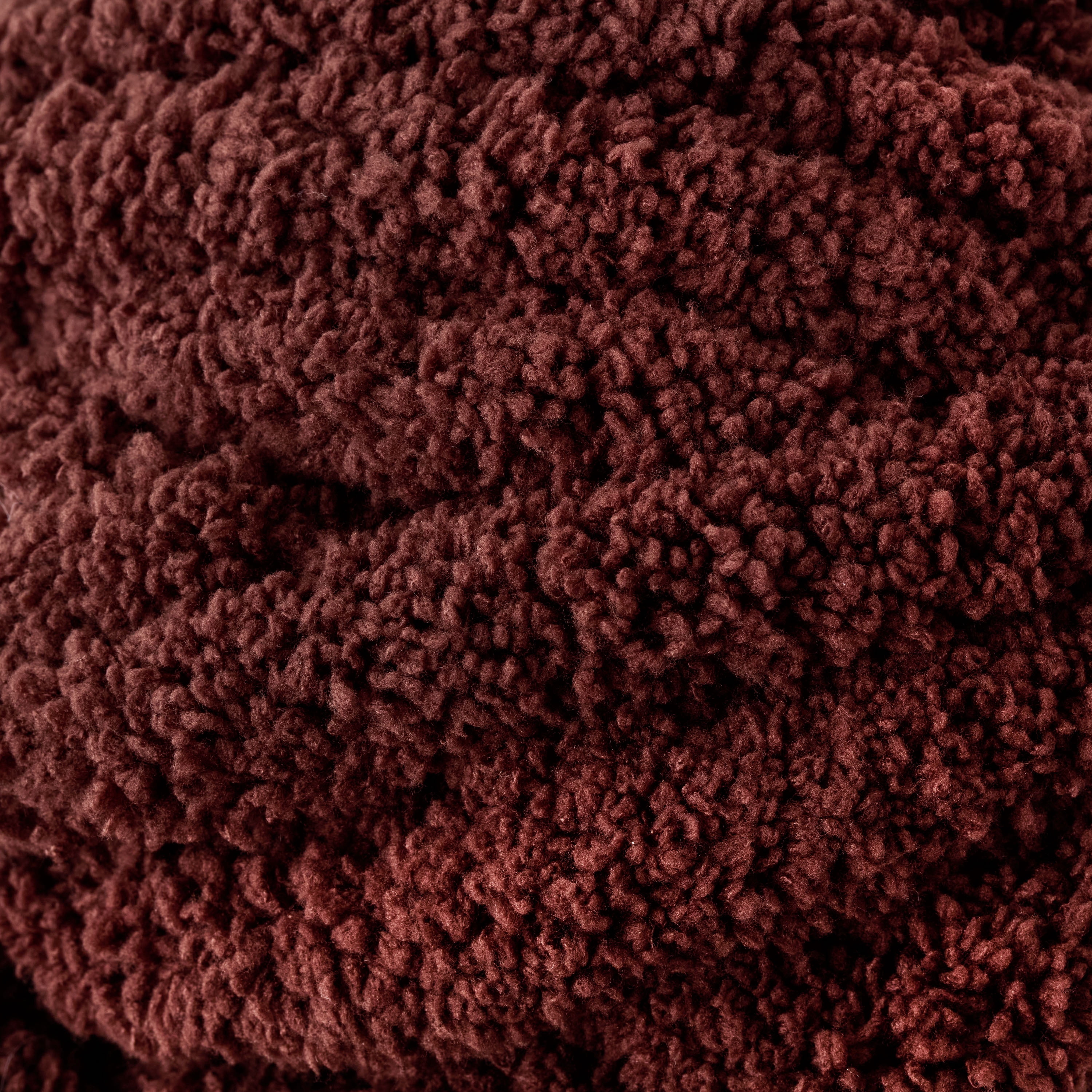 Mainstays Chunky Chenille Yarn, 31.7 yd, Warm Chocolate, 100% Polyester, Super Bulky