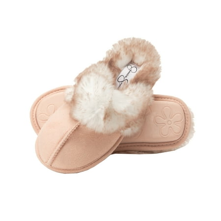 Jessica Simpson Girls Cute and Cozy Plush Slip on House Slippers With Memory Foam