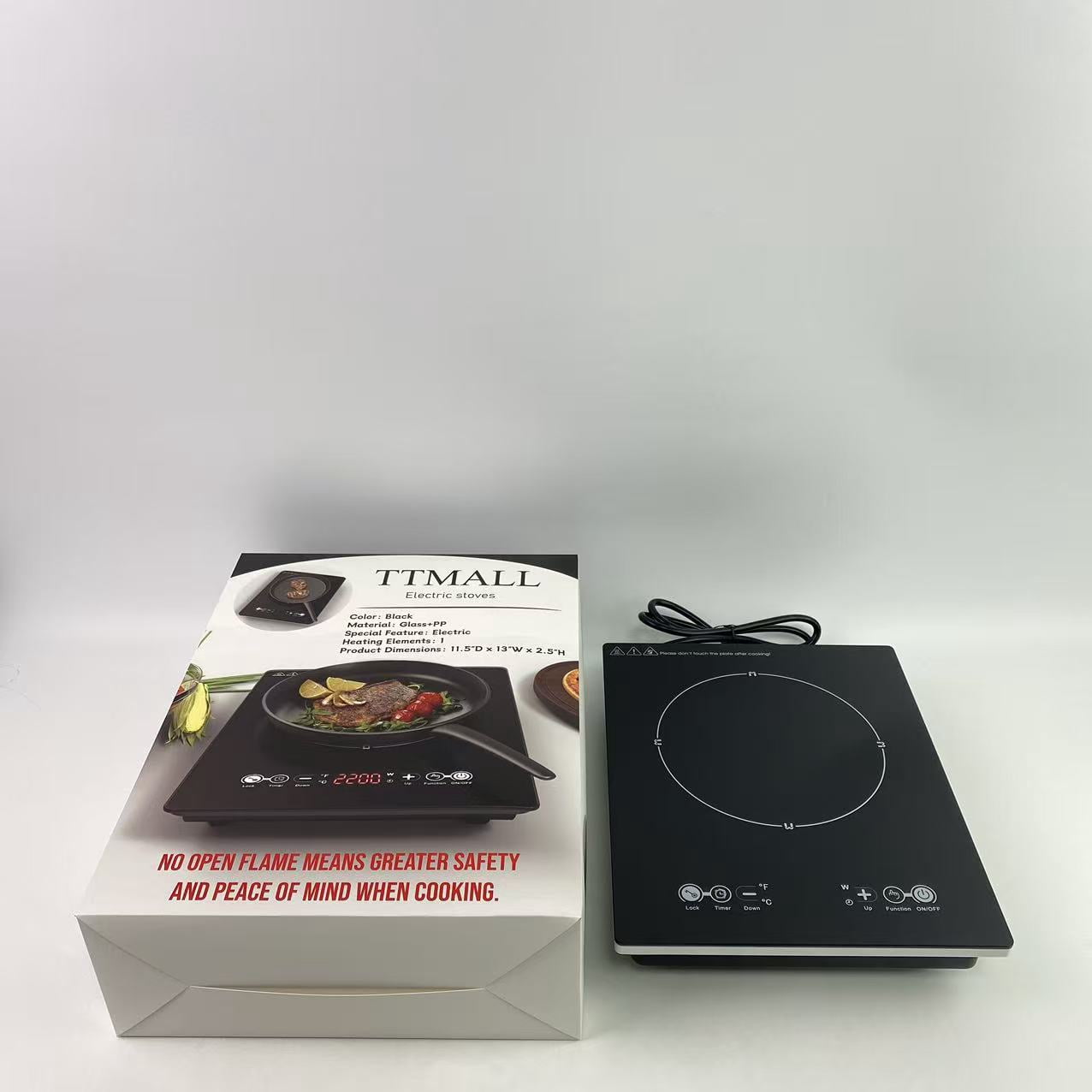 TTMALL Electric stoves,1800W Portable Induction Cooktop Countertop Burner