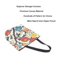 thumbnail image 3 of FORMRS Womens Canvas Tote Bag with Zipper Inner Pocket Shoulder Handbag, Vibrant Japanese Flowers, 3 of 7