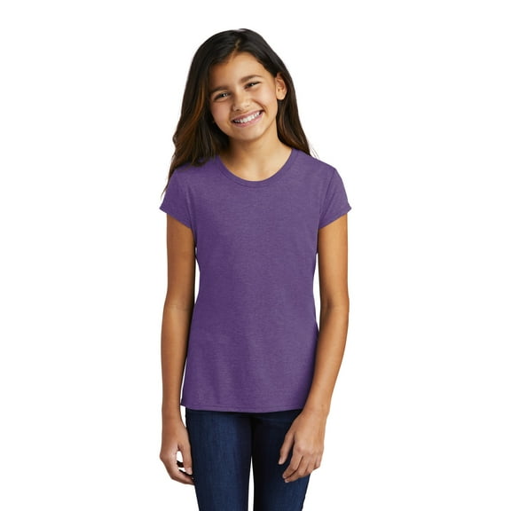 District Teen Female Juniors Electric Heather T-Shirt Purple Frost X-Small
