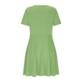 thumbnail image 7 of Juslio Girls Dress Summer Beach Short Sleeve Pockets A-line Knee Length Casual Green Sundress, 7 of 7