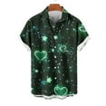 thumbnail image 2 of Awdenio Men's T-shirts Hawaiian Shirt for Men Casual Button Down Shirt Short Sleeve Valentine's Day Heart Beach Print Tropical Hawaii Shirts, 2 of 4