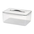 thumbnail image 1 of Tnarru Fridge Organizer Fresh Vegetable Fruit Box with Draining Board Clear Preservation Box Versatile Sealed Fruit Box for Home Egg 14.5L, 1 of 8
