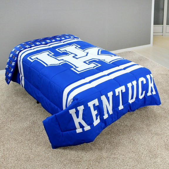 Kentucky Wildcats Reversible Big Logo Soft and Colorful Comforter, Twin