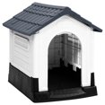 thumbnail image 1 of vidaXL Dog House Grey 57x68x66 cm Polypropylene, 1 of 5
