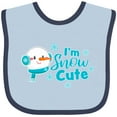 thumbnail image 3 of Inktastic I'm Snow Cute with Snowman and Snowflakes Christmas Boys or Girls Baby Bib, 3 of 4