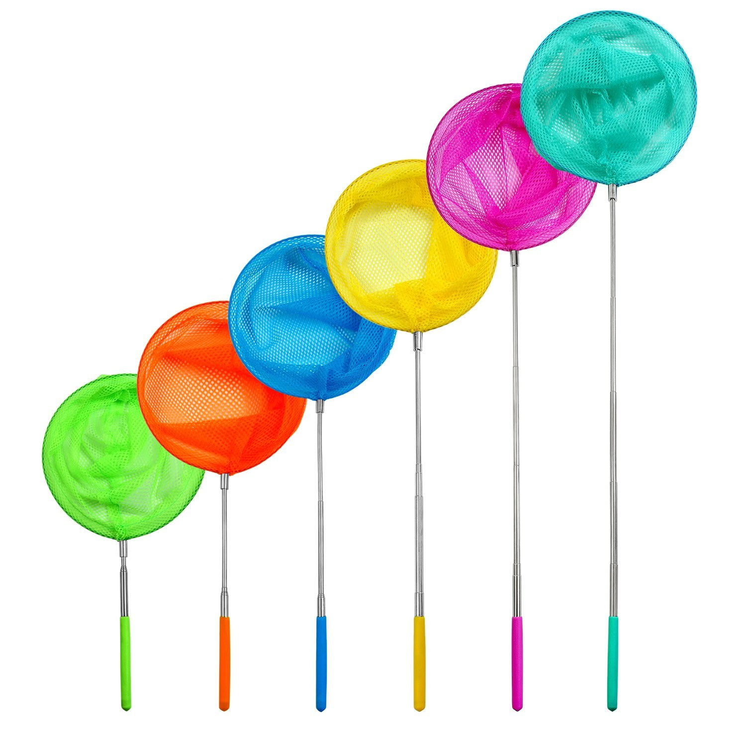 aneco 6 pack kids telescopic butterfly nets bug net catching insects