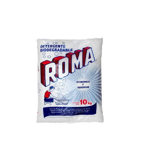 Roma Detergente Biodegradable en Polvo para Ropa Bolsa de 10 Kg