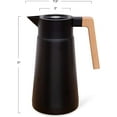 thumbnail image 5 of Thermal Coffee Carafe 68 Oz - Large Stainless Steel Insulated Carafe - 2 Liter Double Walled Vacuum Thermos Coffee and Beverage Dispenser with Tea Infuser and Strainer (Black), 5 of 15