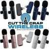 Cut the Crap Wireless Microphone for iPhone iPad, 2 Mini Mics, with Lightning Connector (White)