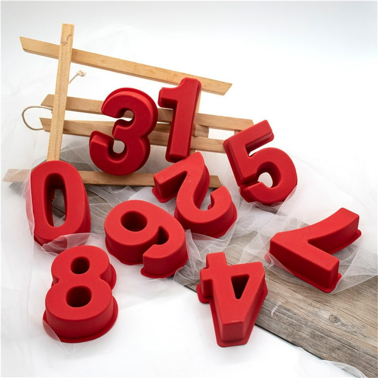Dengmore 3D Large Silicone Number Cake Moulds Birthday and Wedding