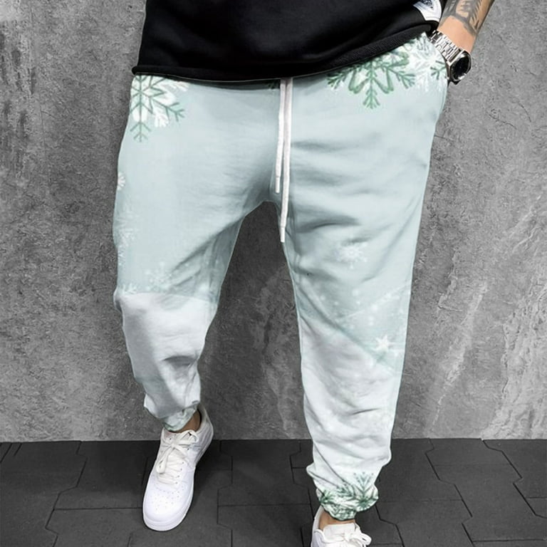 RQYYD Plus Size Sweatpants for Men, Men's Lightweight Jogger Pants with  Pockets Casual Christmas Sports Workout Pants for Running Green M