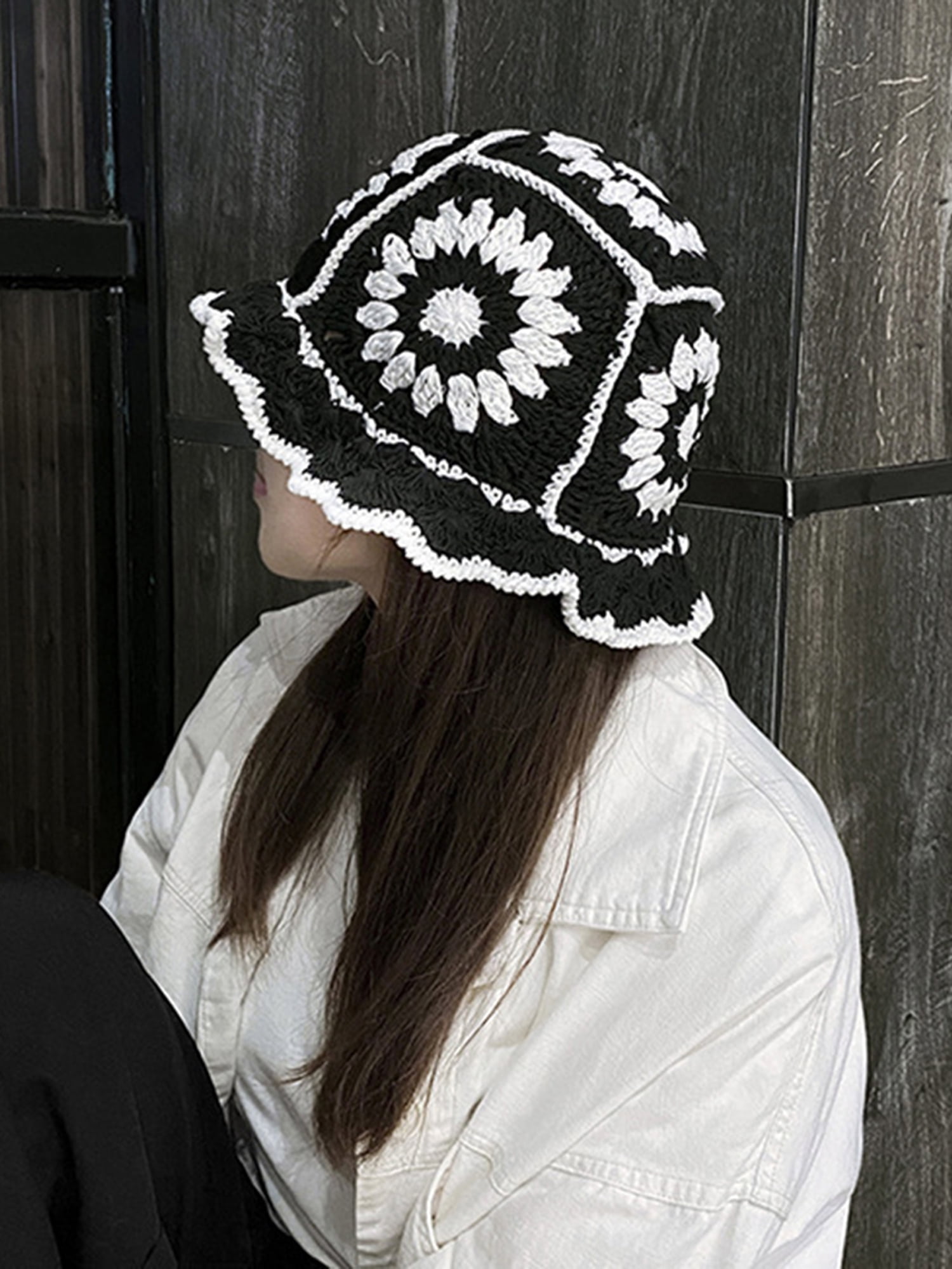 Flower Embroidery Knitted Bucket Hat Crochet Hat Fisherman Hat Cute Flower  Knit Hat For Women New Year Presents Valentines Gifts - Jewelry &  Accessories - Temu Germany